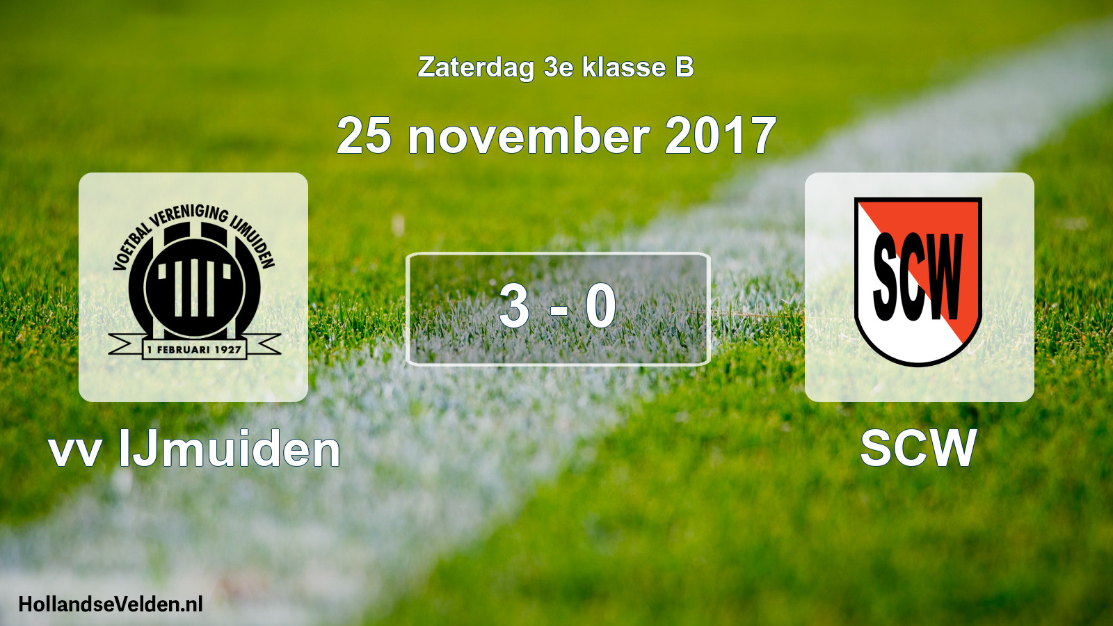 Total number of matches played: vv IJmuiden - SCW 3 - 0 (25 November 2017)