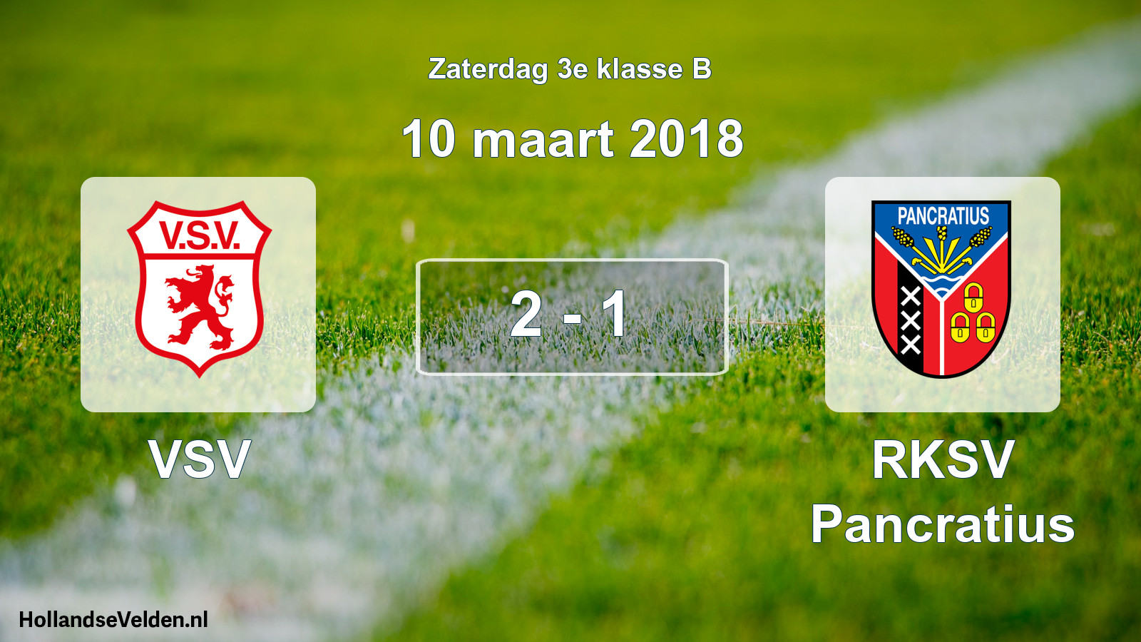 Total number of matches played: VSV - RKSV Pancratius 2 - 1 (10 March 2018)