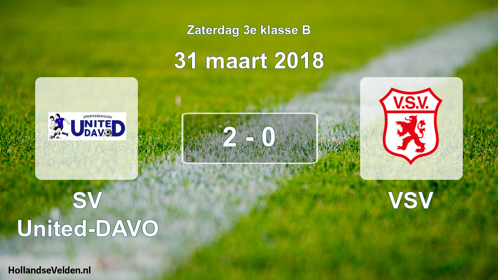 Total number of matches played: SV United-DAVO - VSV 2 - 0 (31 March 2018)