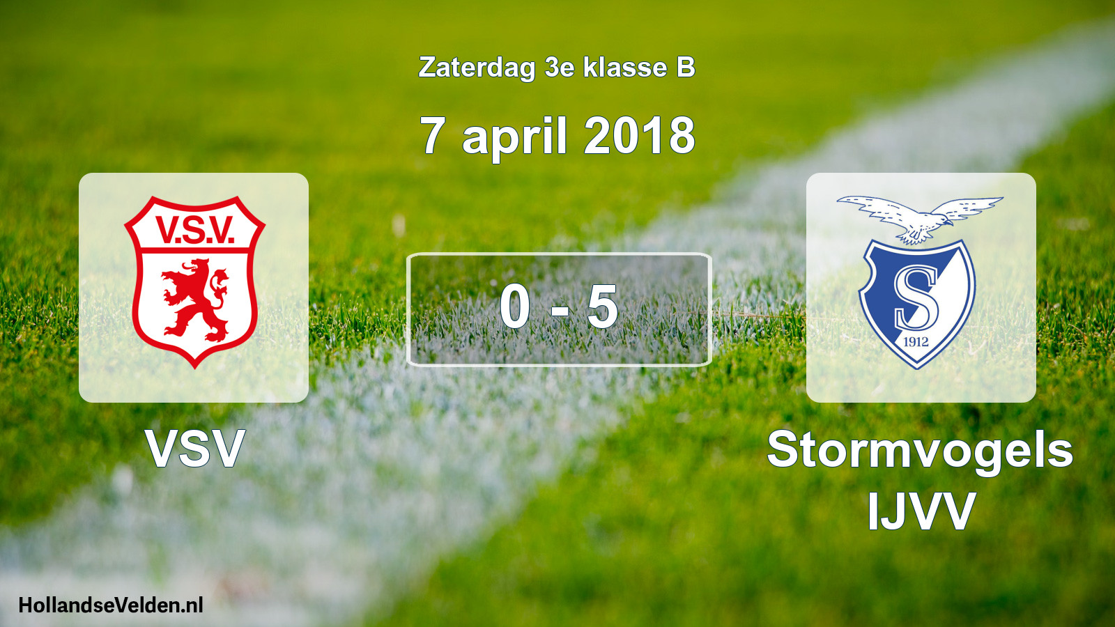 Total number of matches played: VSV - Stormvogels IJVV 0 - 5 (7 April 2018)