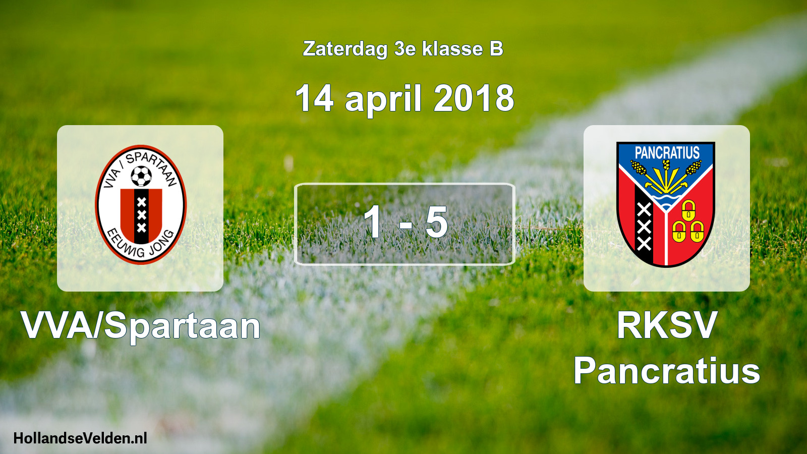 Total number of matches played: VVA/Spartaan - RKSV Pancratius 1 - 5 (14 April 2018)