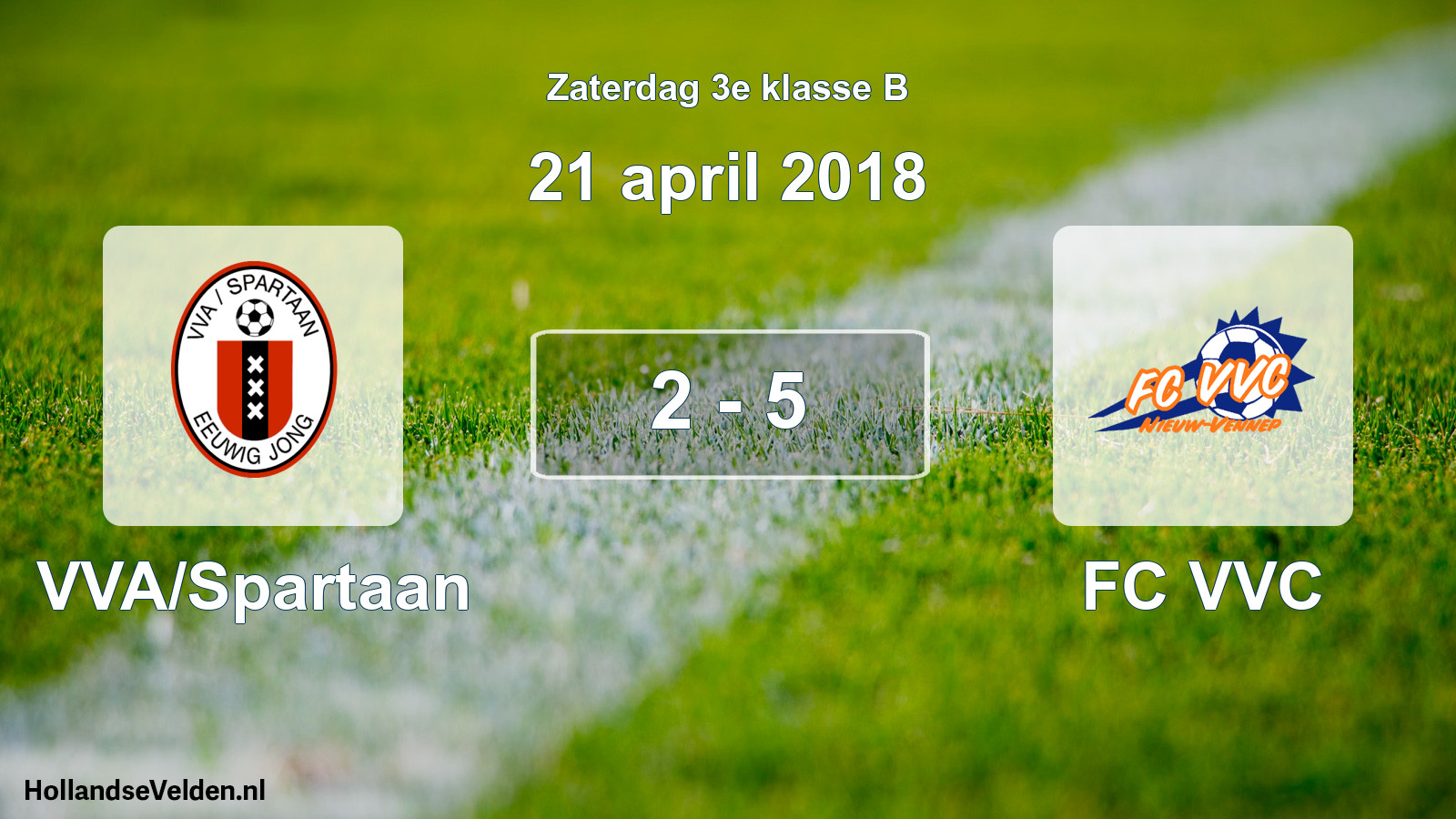 Total number of matches played: VVA/Spartaan - FC VVC 2 - 5 (21 April 2018)