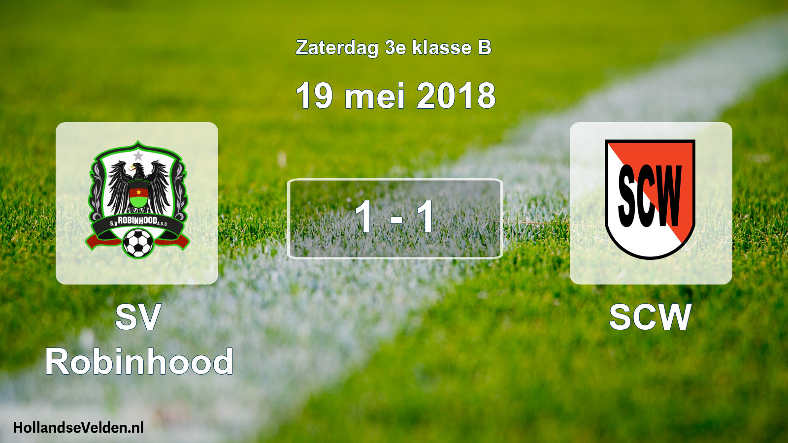Total number of matches played: SV Robinhood - SCW 1 - 1 (19 May 2018)