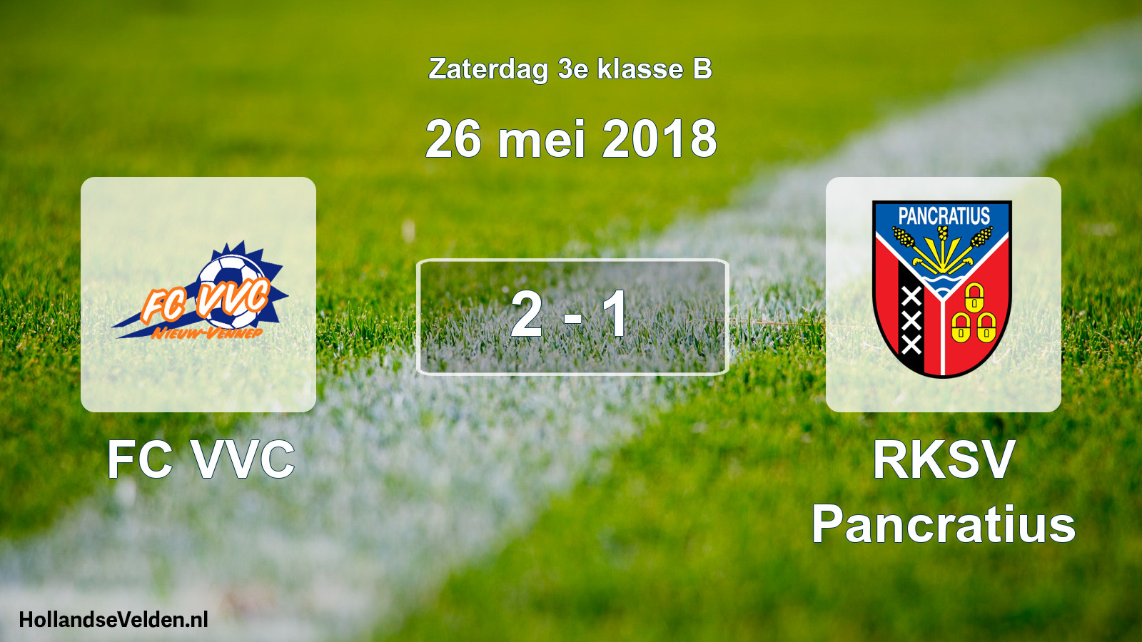 Total number of matches played: FC VVC - RKSV Pancratius 2 - 1 (26 May 2018)