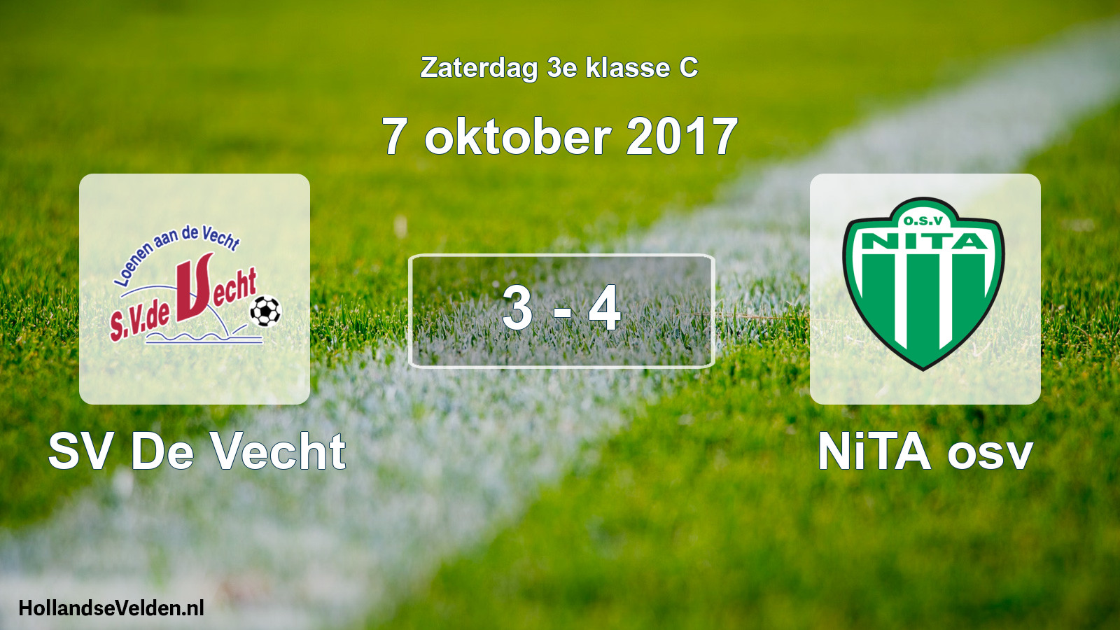 Total number of matches played: SV De Vecht - NiTA osv 3 - 4 (7 October 2017)