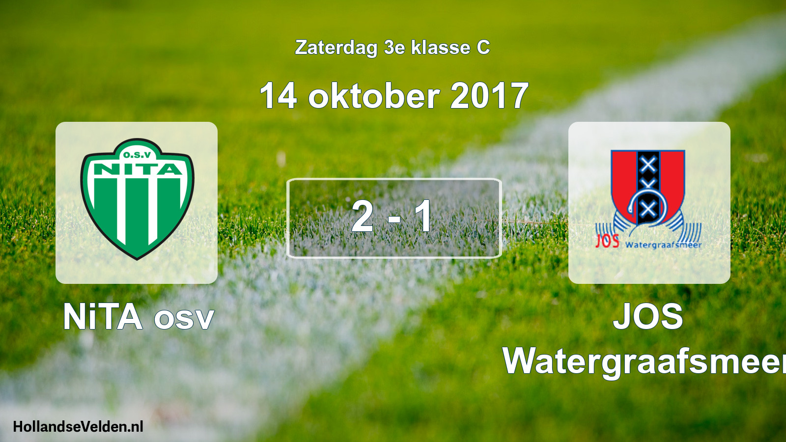 Total number of matches played: NiTA osv - JOS Watergraafsmeer 2 - 1 (14 October 2017)