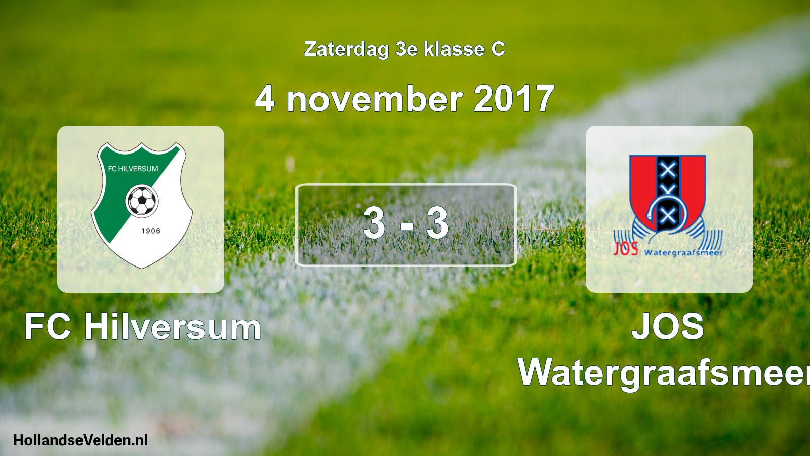 Total number of matches played: FC Hilversum - JOS Watergraafsmeer 3 - 3 (4 November 2017)