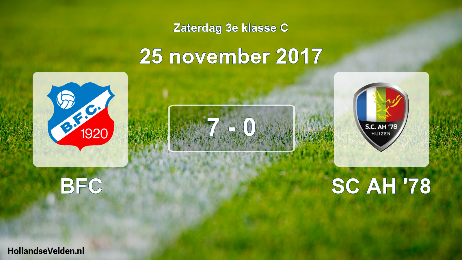 Total number of matches played: BFC - SC AH '78 7 - 0 (25 November 2017)