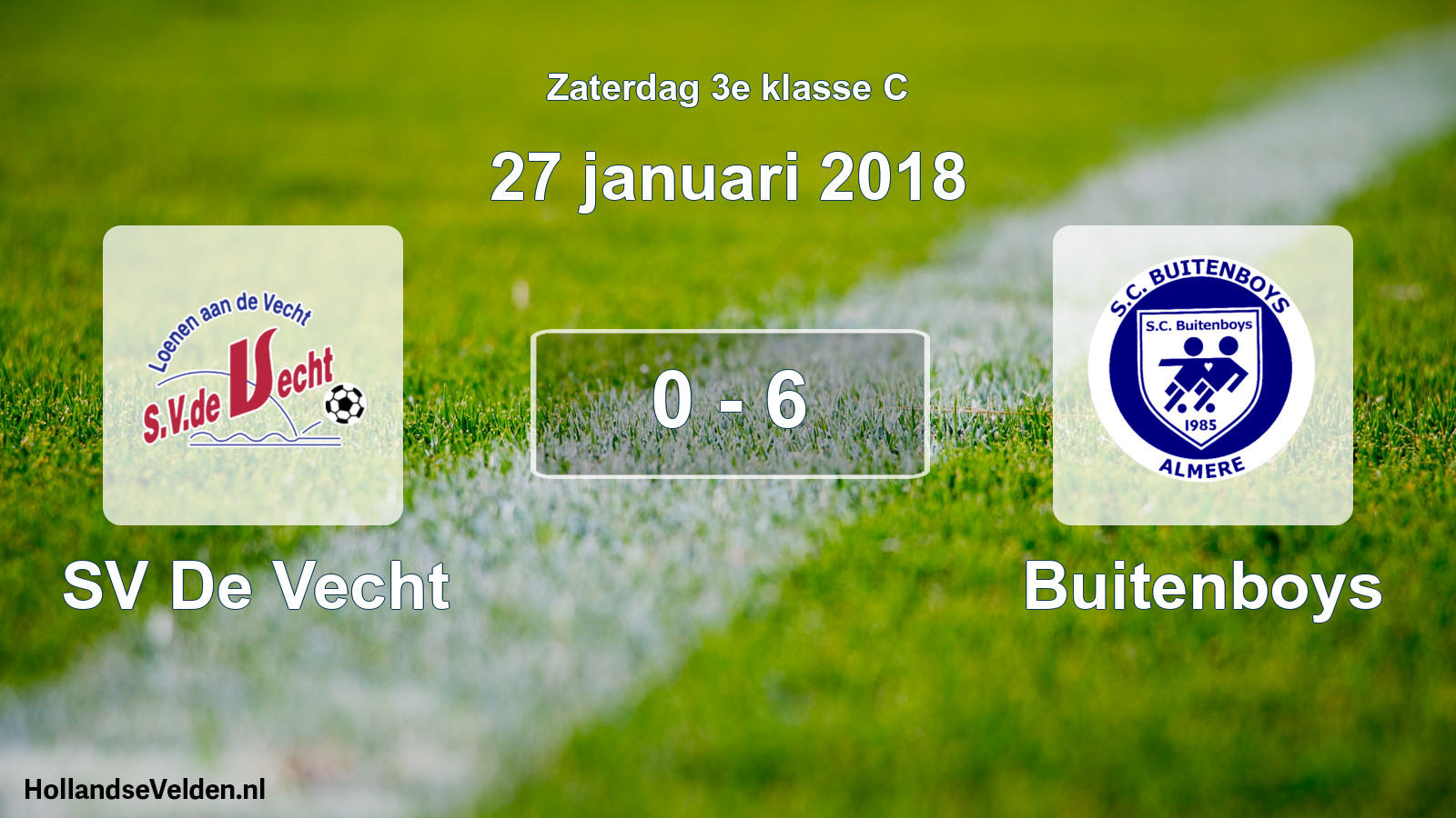 Total number of matches played: SV De Vecht - Buitenboys 0 - 6 (27 January 2018)