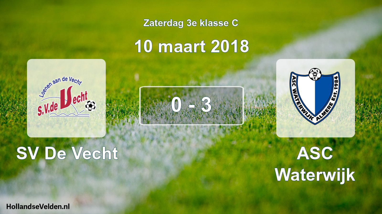 Total number of matches played: SV De Vecht - ASC Waterwijk 0 - 3 (10 March 2018)
