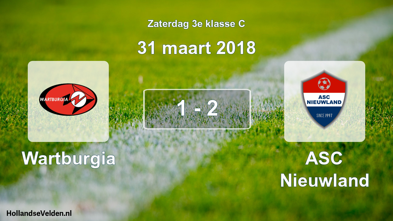 Total number of matches played: Wartburgia - ASC Nieuwland 1 - 2 (31 March 2018)