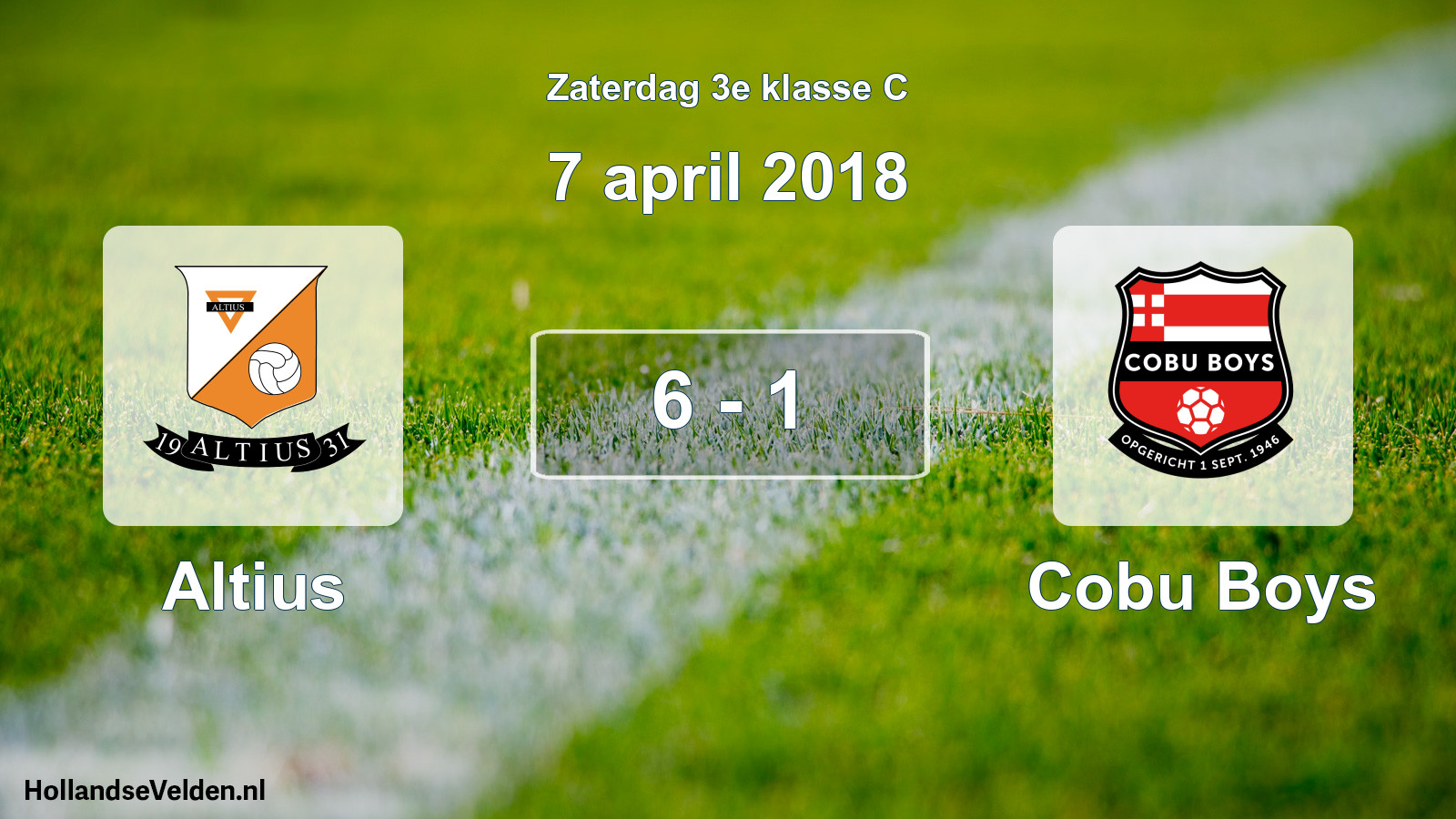 Total number of matches played: Altius - Cobu Boys 6 - 1 (7 April 2018)