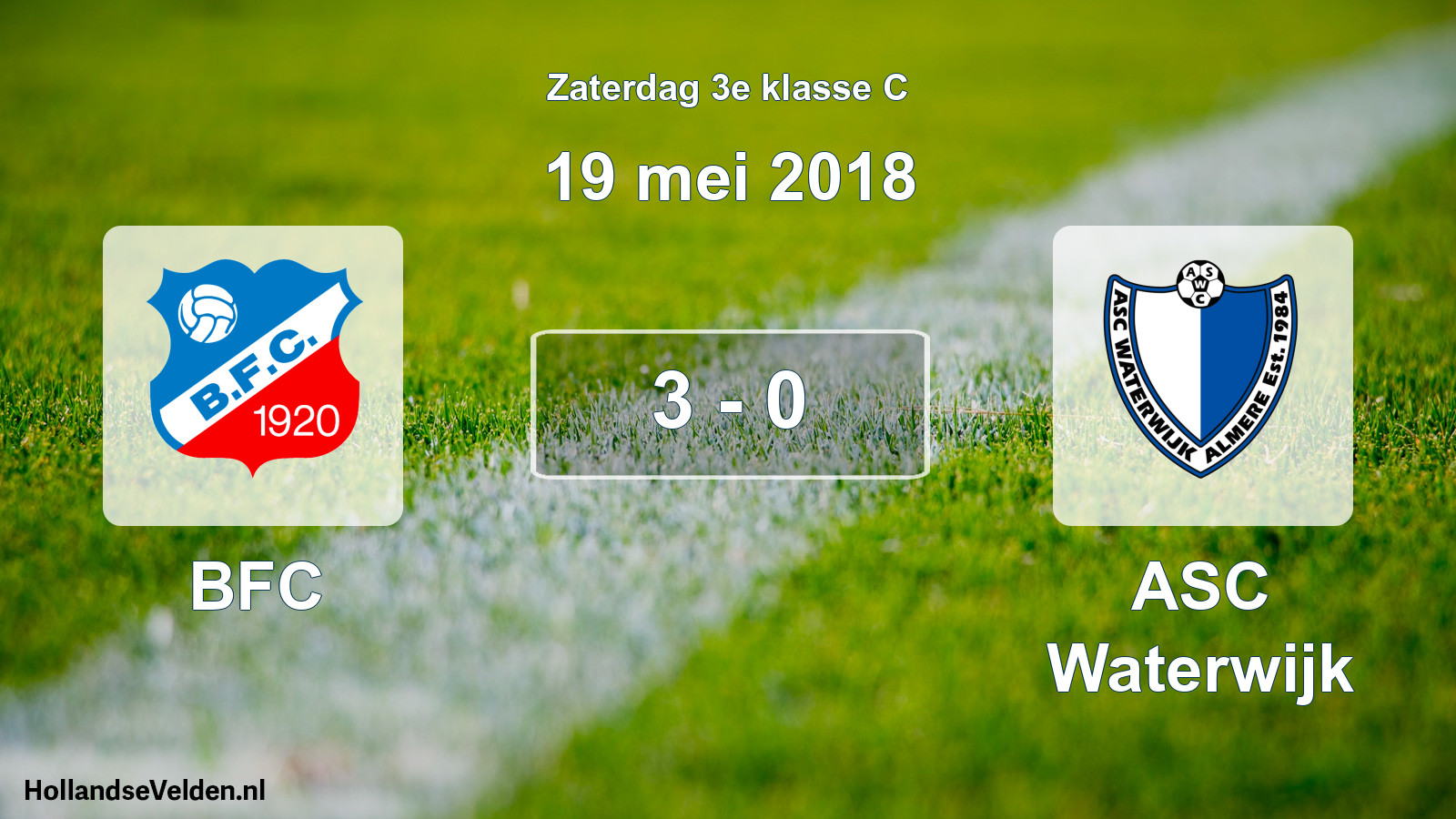 Total number of matches played: BFC - ASC Waterwijk 3 - 0 (19 May 2018)