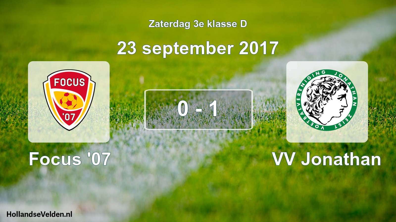 Total number of matches played: Focus '07 - VV Jonathan 0 - 1 (23 September 2017)