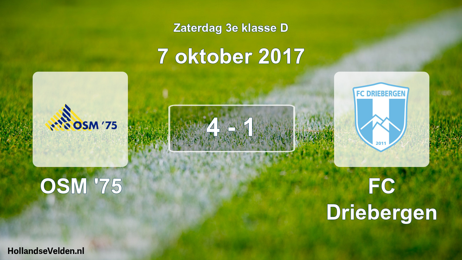 Total number of matches played: OSM '75 - FC Driebergen 4 - 1 (7 October 2017)