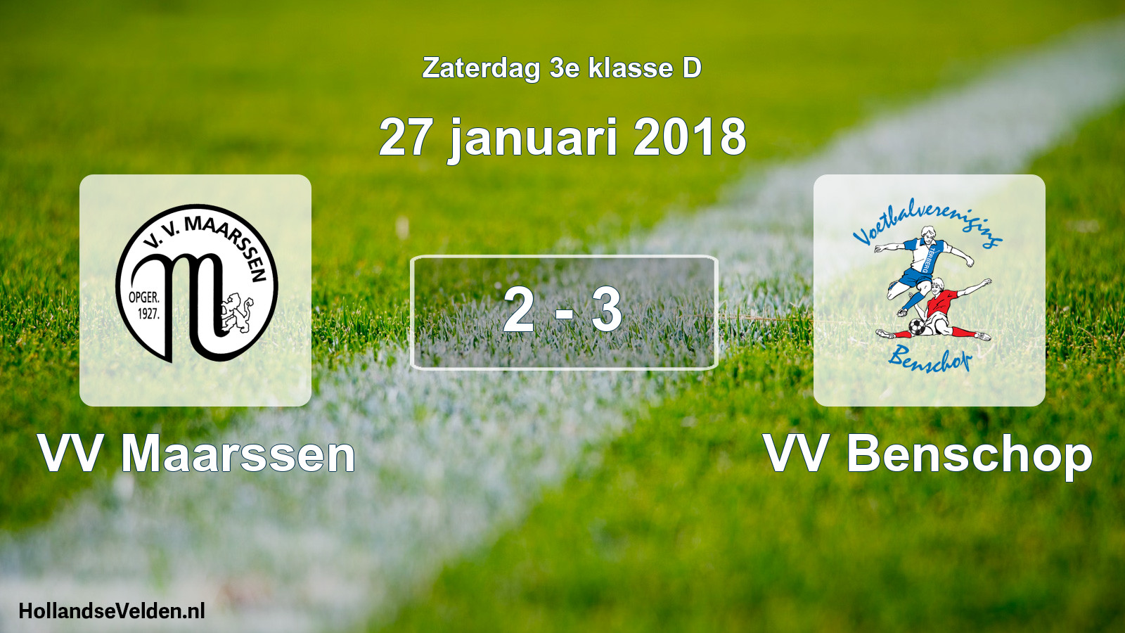 Total number of matches played: VV Maarssen - VV Benschop 2 - 3 (27 January 2018)