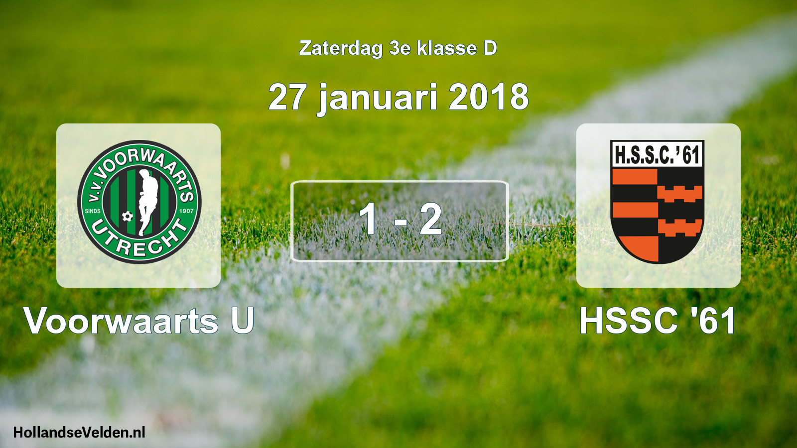 Total number of matches played: Voorwaarts U - HSSC '61 1 - 2 (27 January 2018)