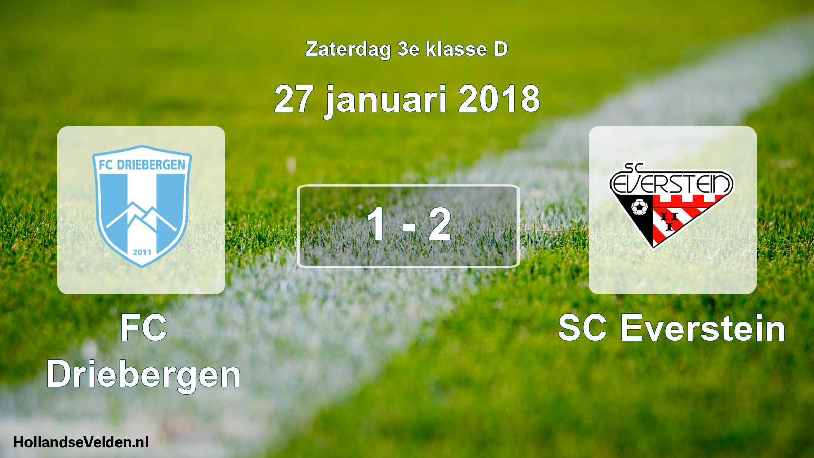 Total number of matches played: FC Driebergen - SC Everstein 1 - 2 (27 January 2018)