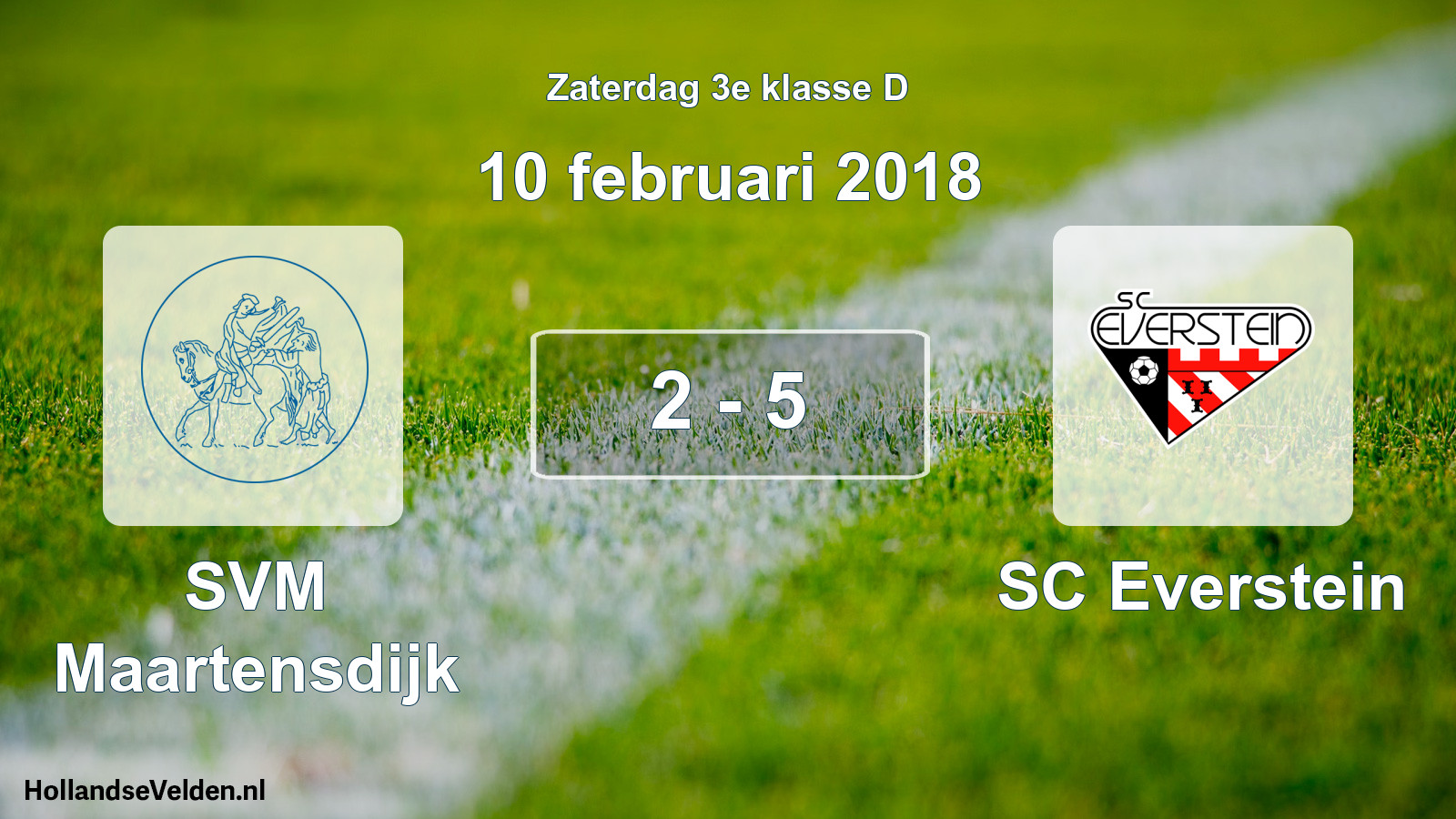 Total number of matches played: SVM Maartensdijk - SC Everstein 2 - 5 (10 February 2018)