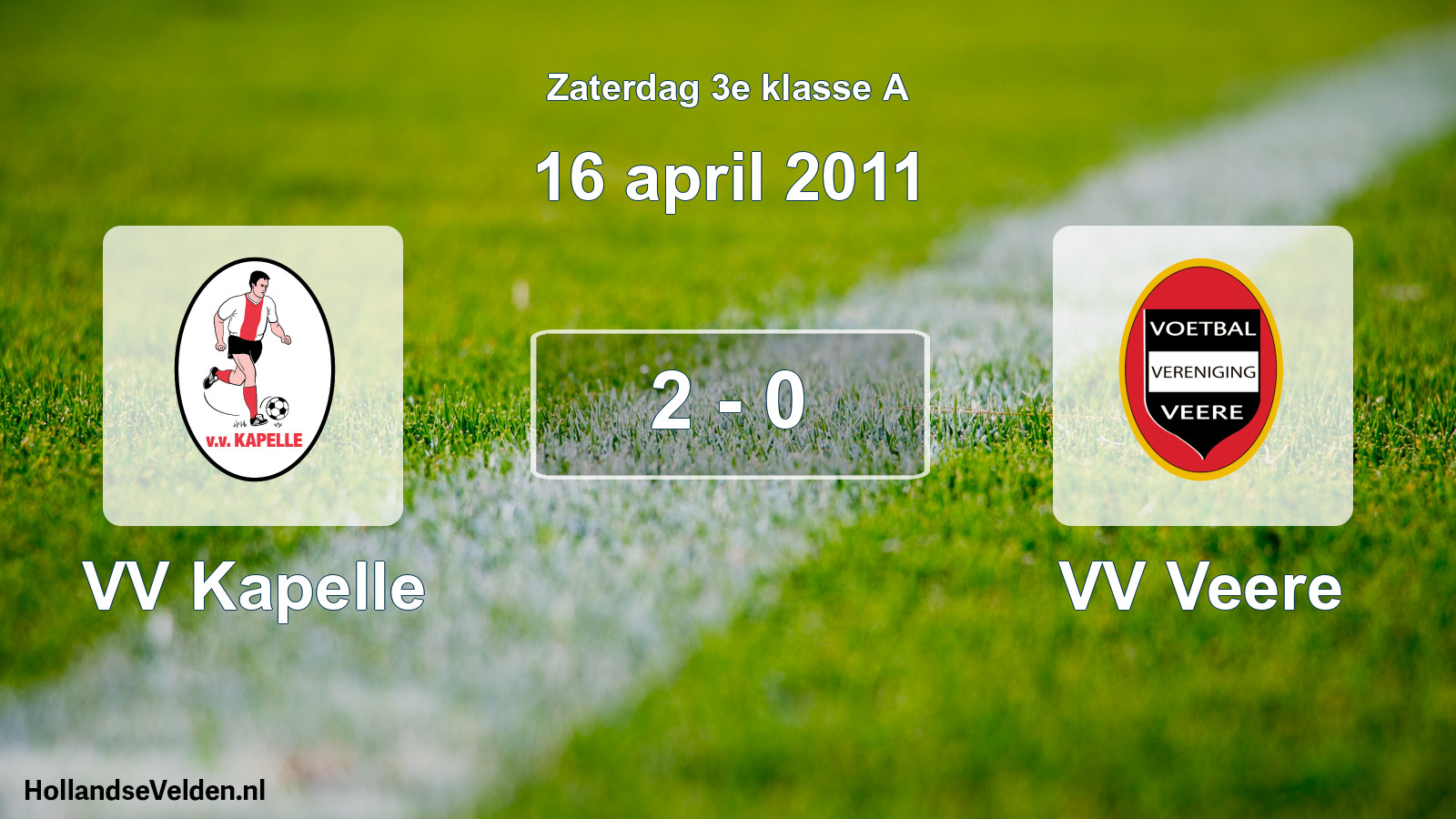 Total number of matches played: VV Kapelle - VV Veere 2 - 0 (16 April 2011)
