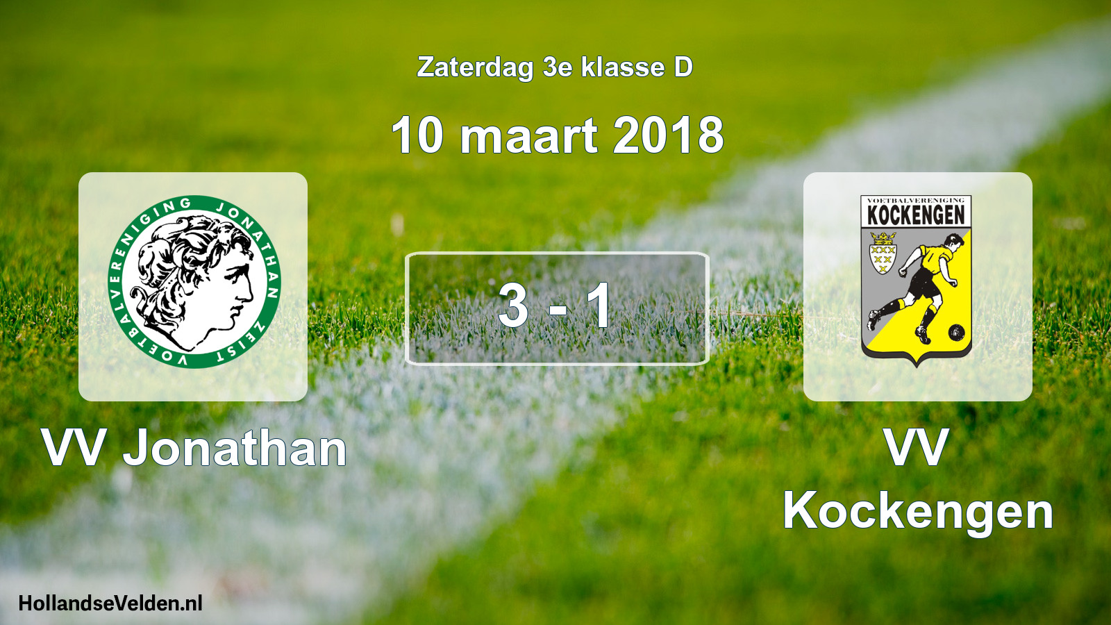 Total number of matches played: VV Jonathan - VV Kockengen 3 - 1 (10 March 2018)