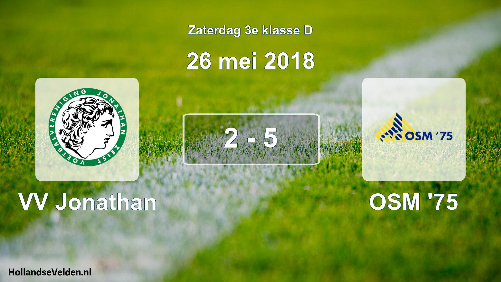 Total number of matches played: VV Jonathan - OSM '75 2 - 5 (26 May 2018)