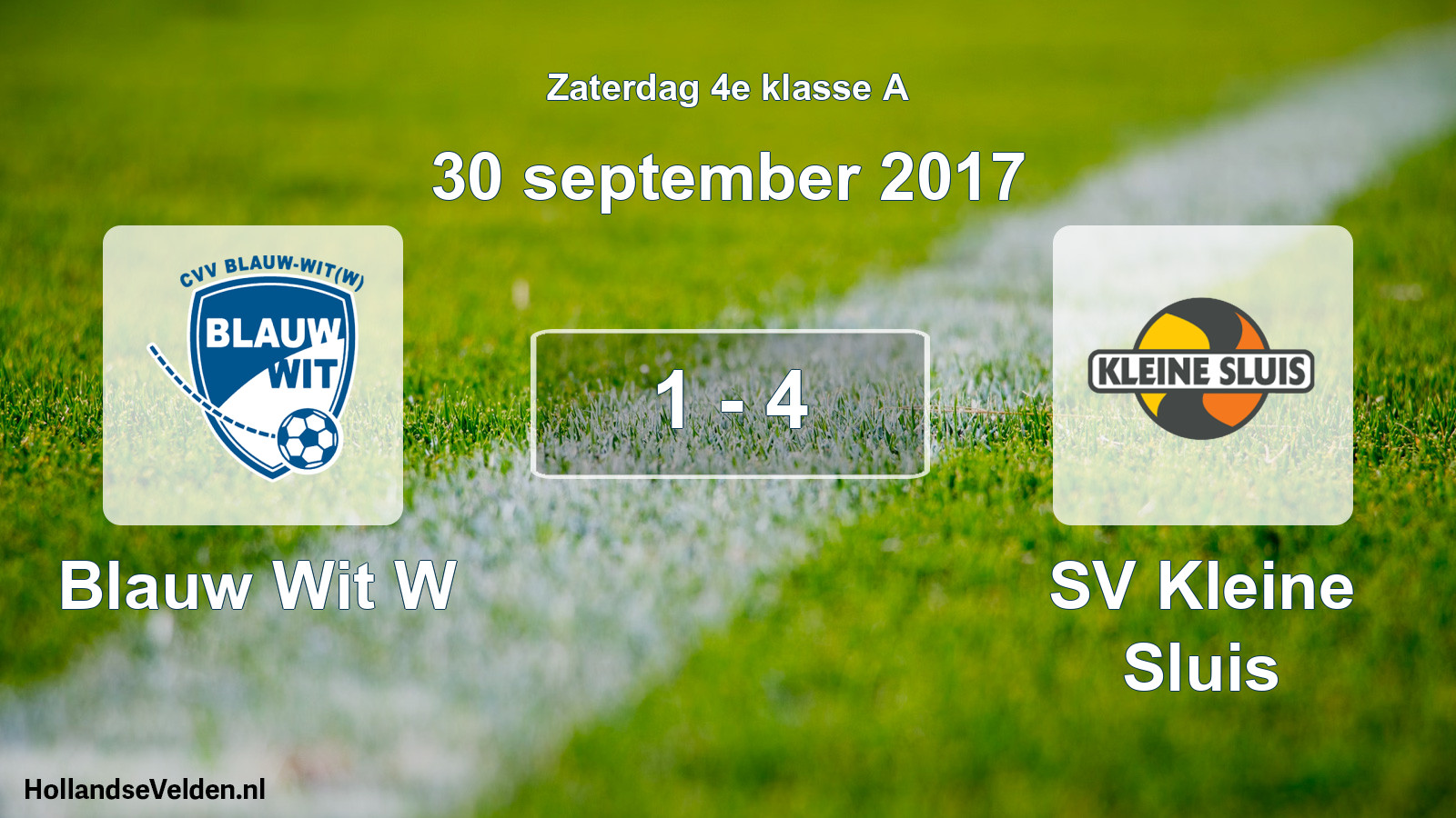 Total number of matches played: Blauw Wit W - SV Kleine Sluis 1 - 4 (30 September 2017)