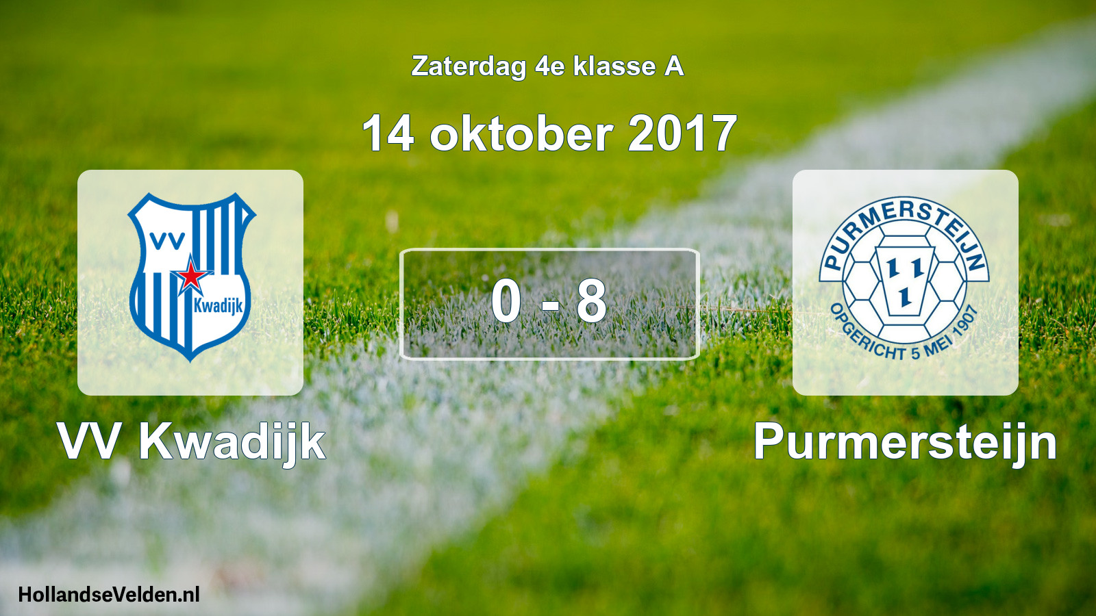 Total number of matches played: VV Kwadijk - Purmersteijn 0 - 8 (14 October 2017)