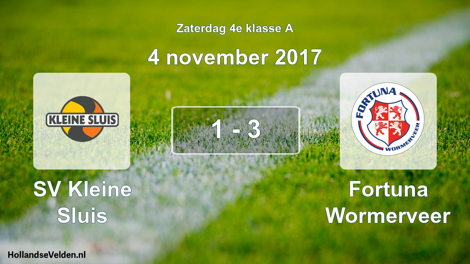 Total number of matches played: SV Kleine Sluis - Fortuna Wormerveer 1 - 3 (4 November 2017)