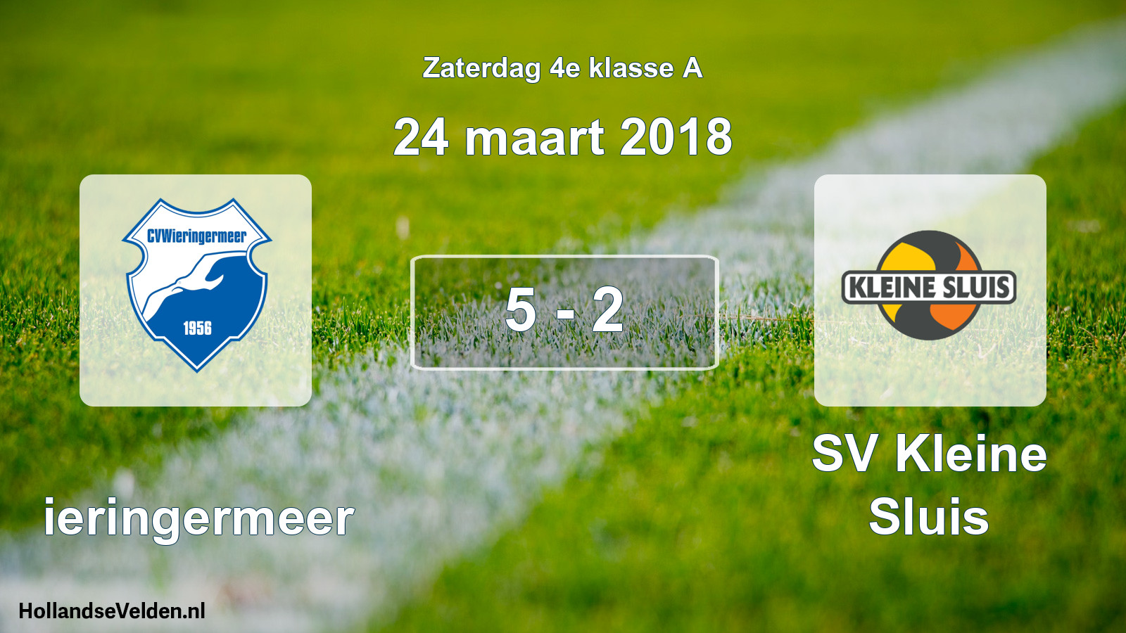 Total number of matches played: Wieringermeer - SV Kleine Sluis 5 - 2 (24 March 2018)