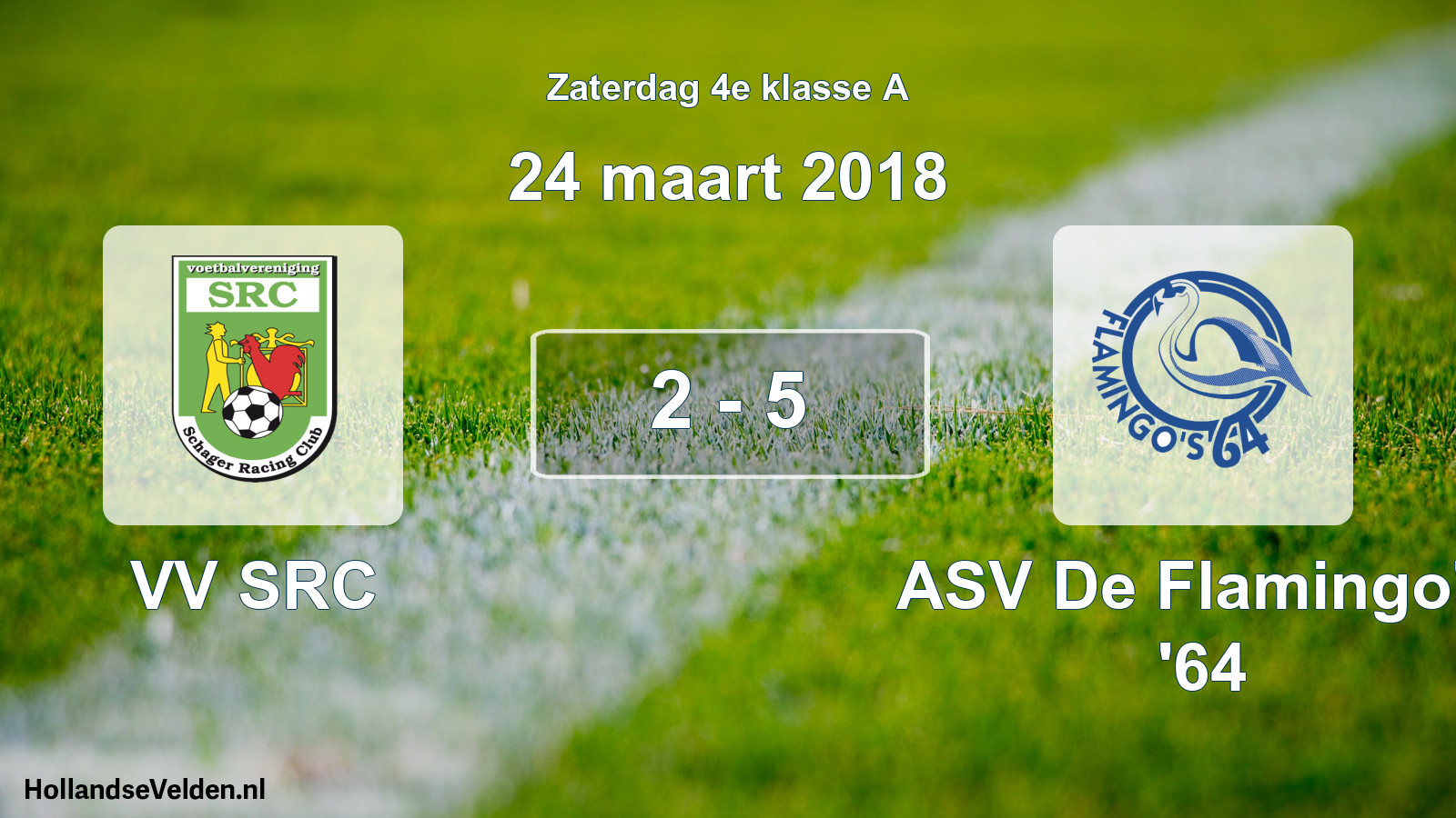 Total number of matches played: VV SRC - ASV De Flamingo's '64 2 - 5 (24 March 2018)