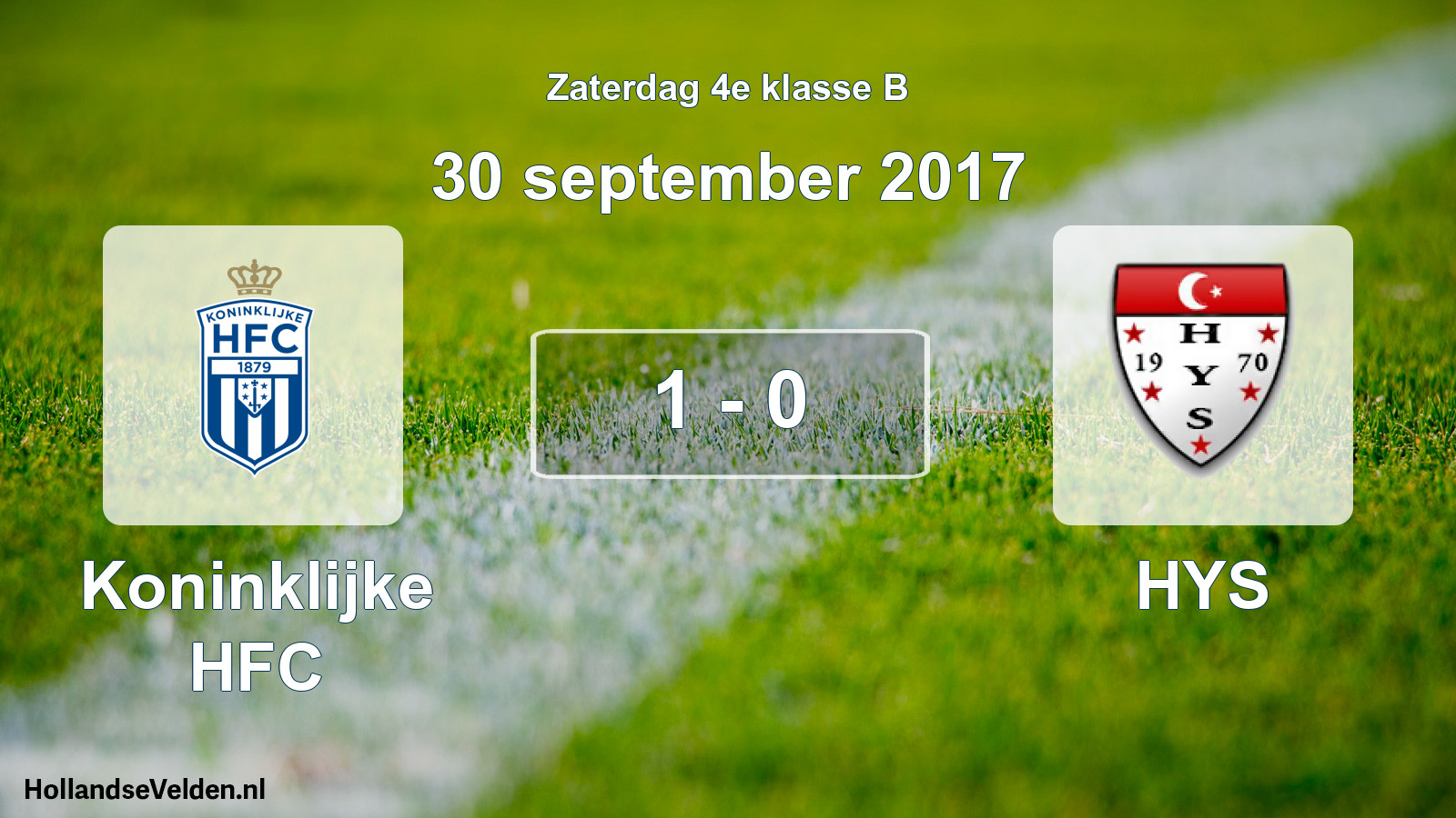 Total number of matches played: Koninklijke HFC - HYS 1 - 0 (30 September 2017)