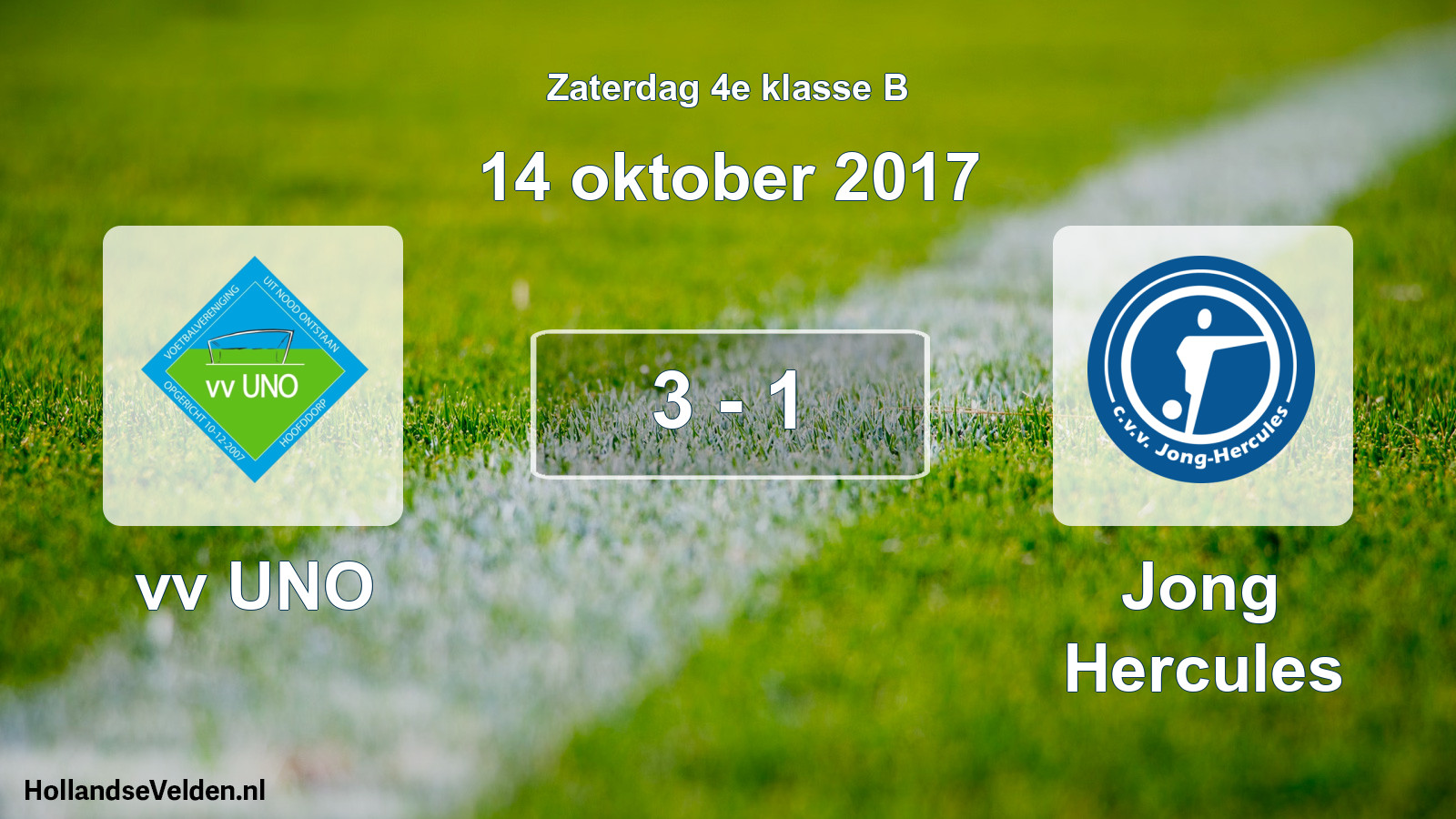 Total number of matches played: vv UNO - Jong Hercules 3 - 1 (14 October 2017)