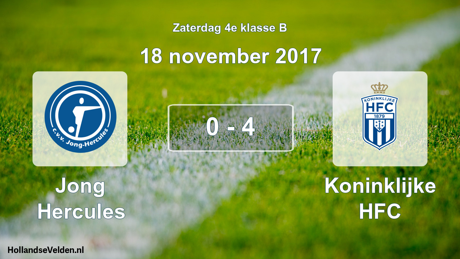 Total number of matches played: Jong Hercules - Koninklijke HFC 0 - 4 (18 November 2017)