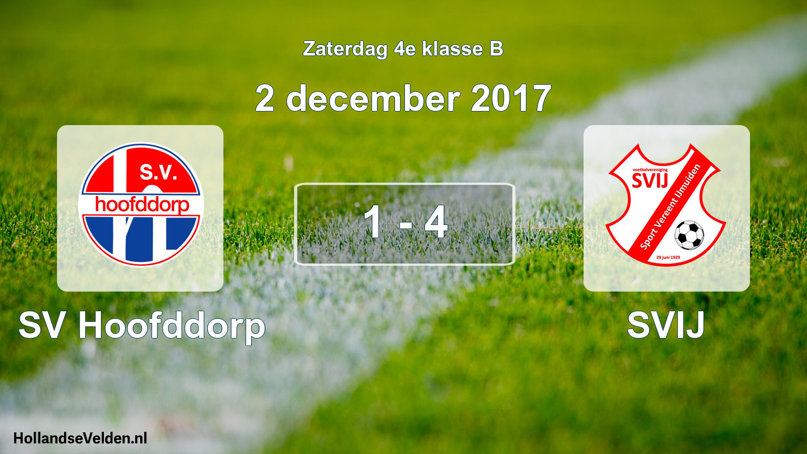 Total number of matches played: SV Hoofddorp - SVIJ 1 - 4 (2 December 2017)