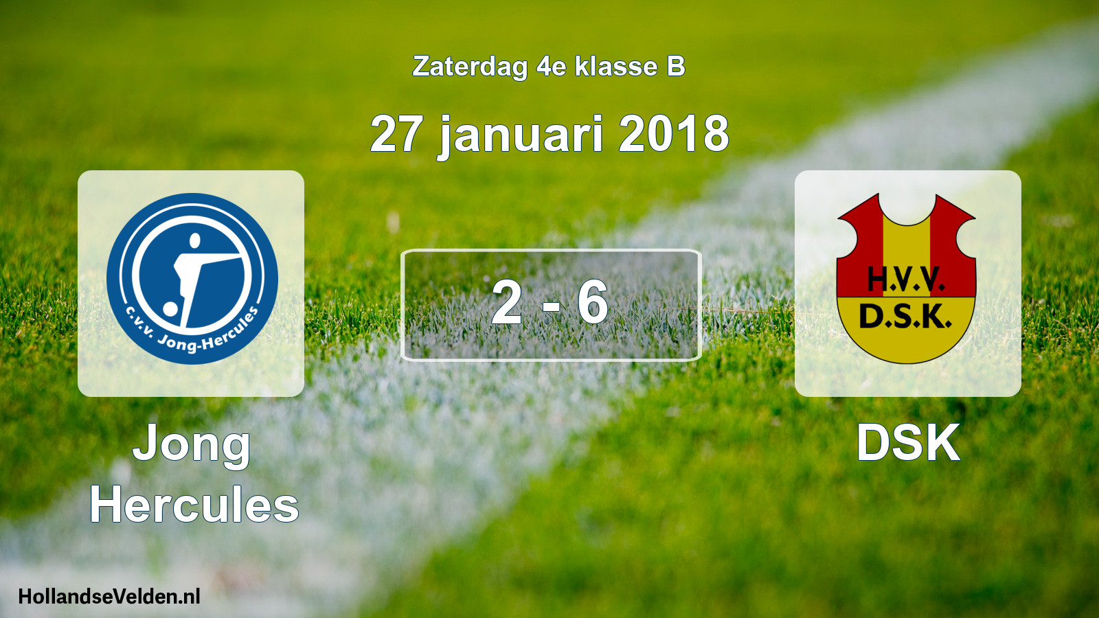 Total number of matches played: Jong Hercules - DSK 2 - 6 (27 January 2018)
