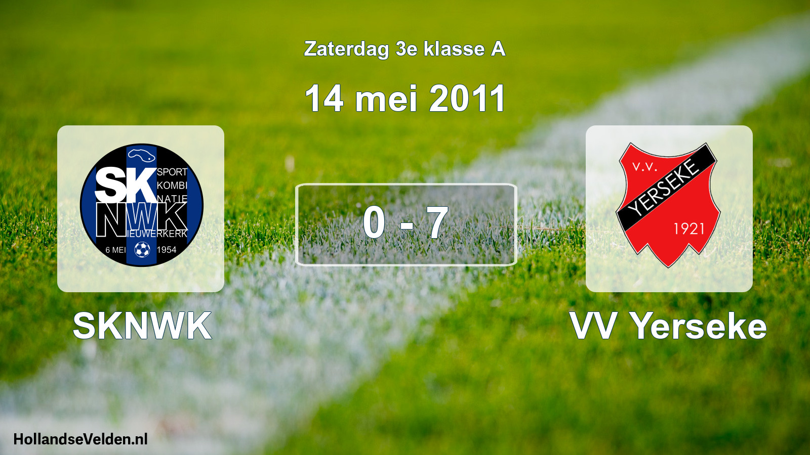 Total number of matches played: SKNWK - VV Yerseke 0 - 7 (14 May 2011)