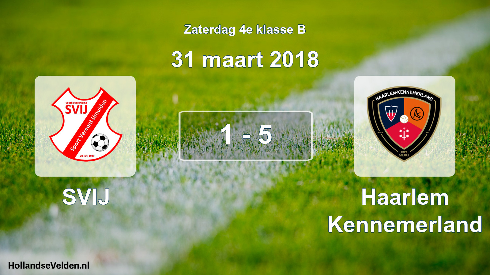 Total number of matches played: SVIJ - Haarlem Kennemerland 1 - 5 (31 March 2018)