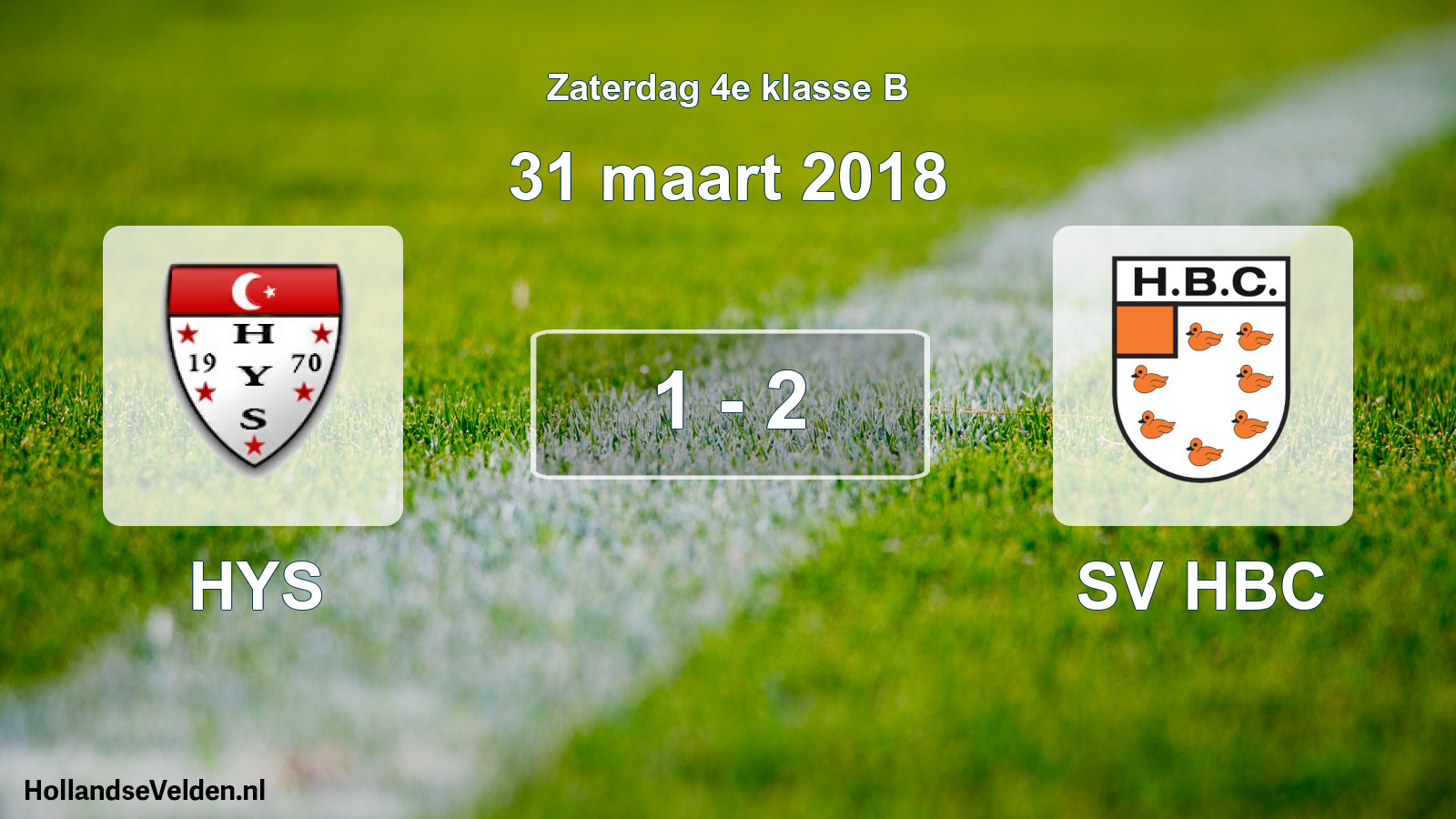 Total number of matches played: HYS - SV HBC 1 - 2 (31 March 2018)