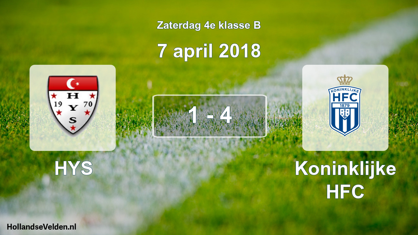 Total number of matches played: HYS - Koninklijke HFC 1 - 4 (7 April 2018)