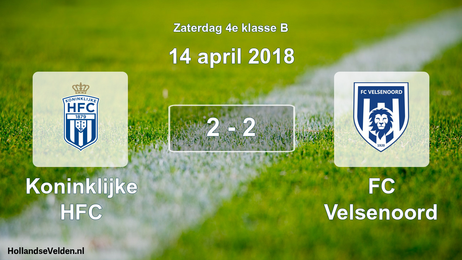 Total number of matches played: Koninklijke HFC - FC Velsenoord 2 - 2 (14 April 2018)
