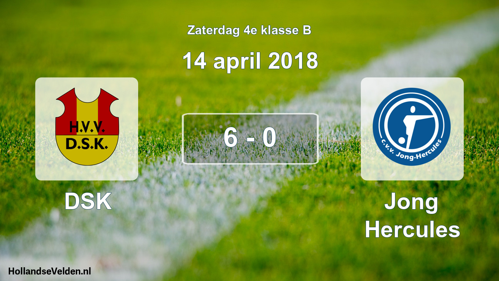 Total number of matches played: DSK - Jong Hercules 6 - 0 (14 April 2018)