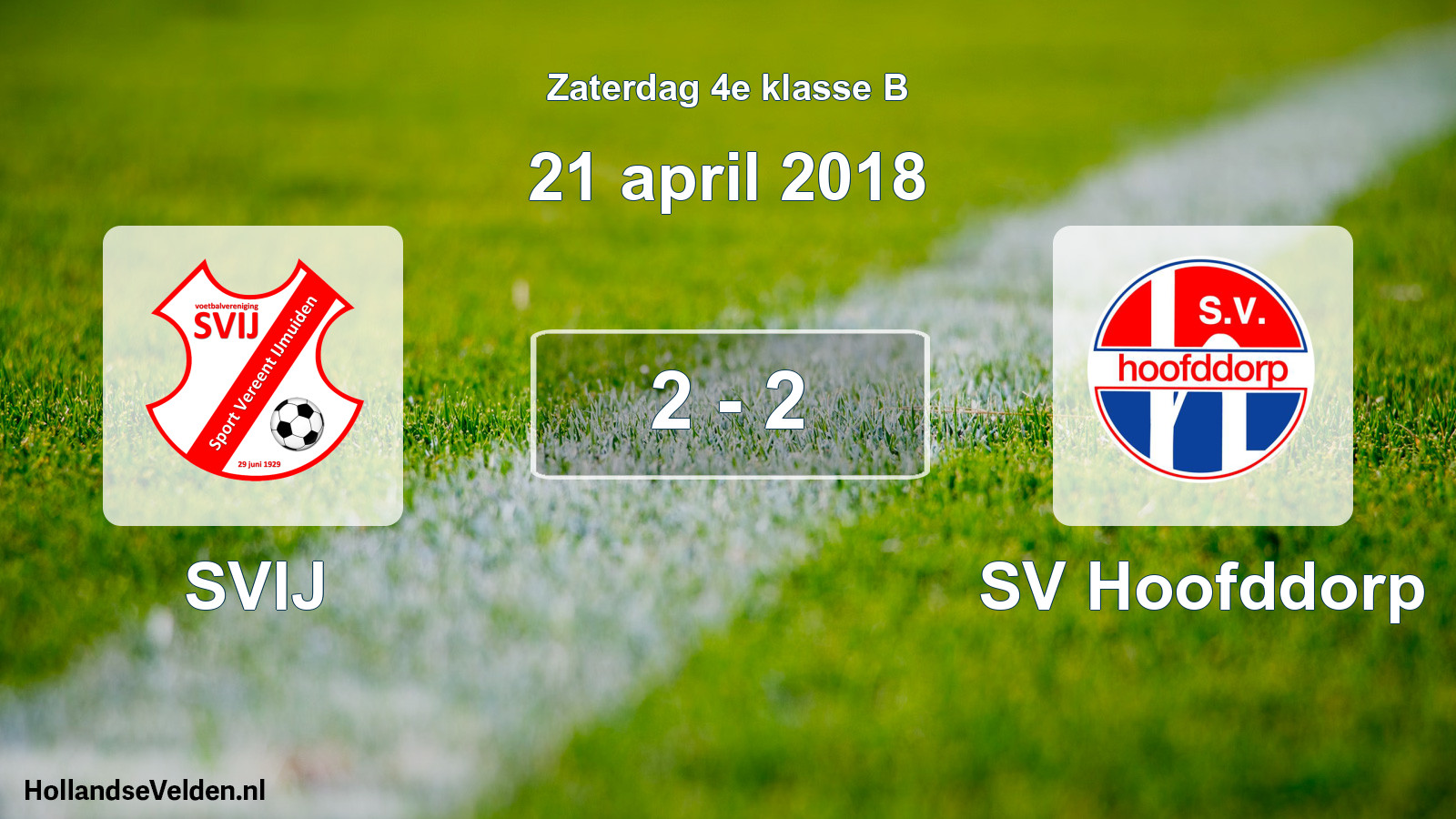 Total number of matches played: SVIJ - SV Hoofddorp 2 - 2 (21 April 2018)