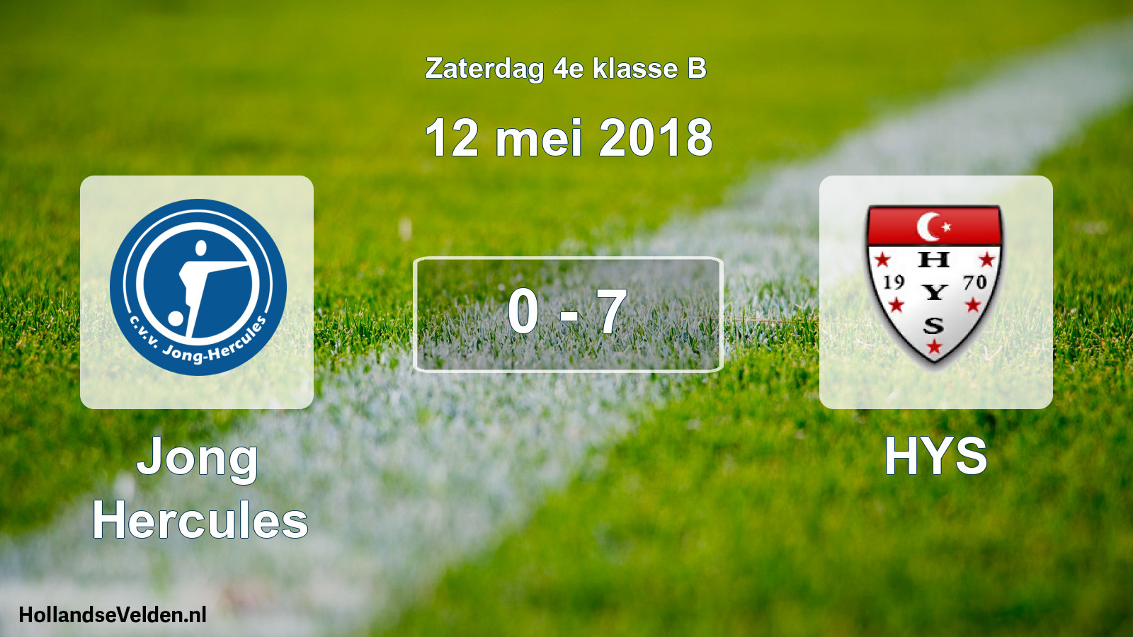 Total number of matches played: Jong Hercules - HYS 0 - 7 (12 May 2018)
