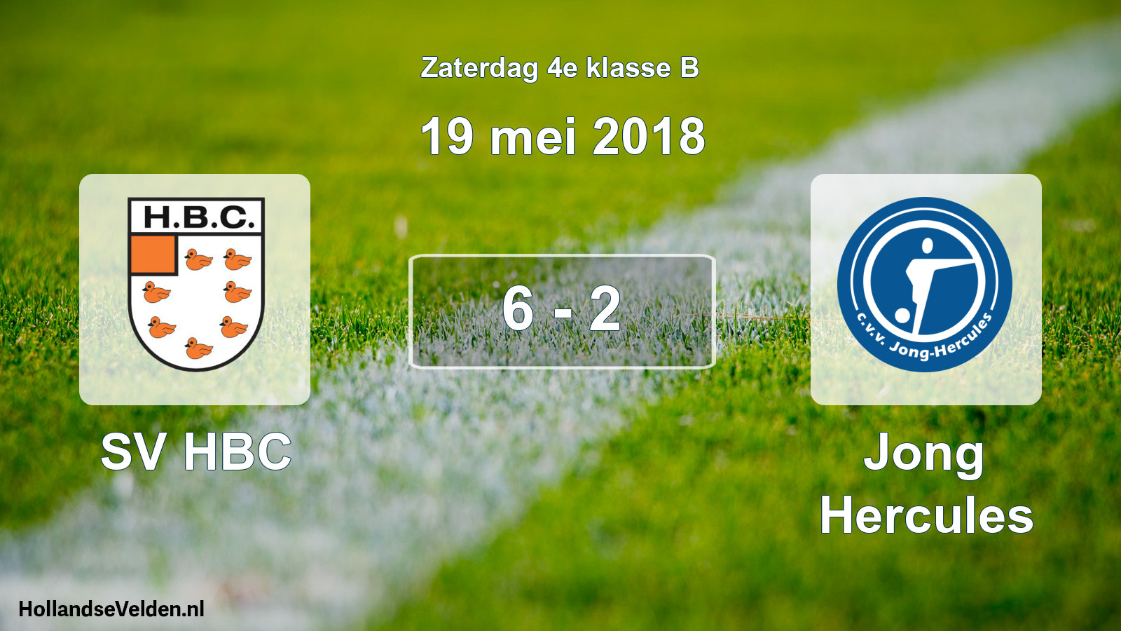 Total number of matches played: SV HBC - Jong Hercules 6 - 2 (19 May 2018)