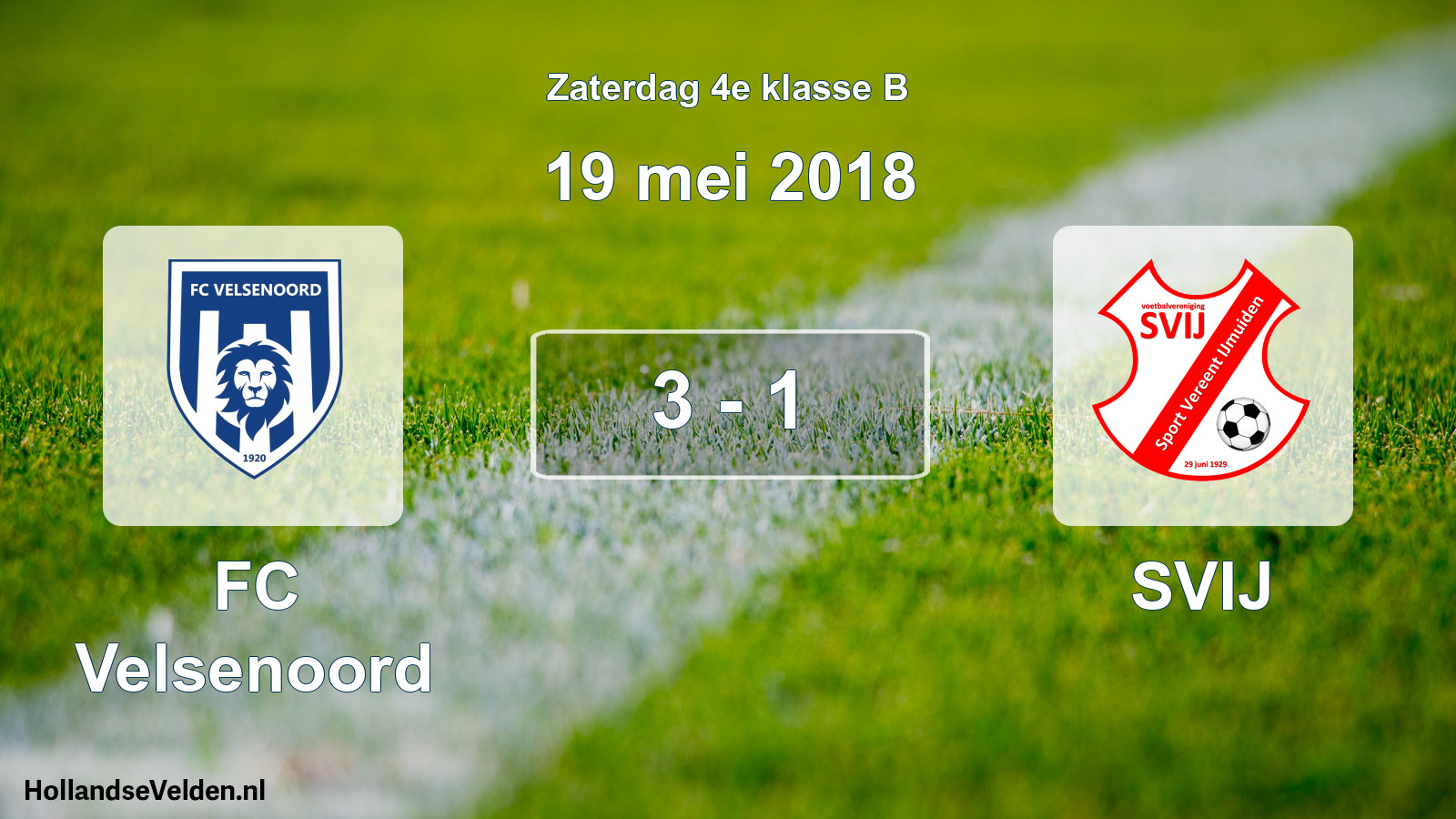 Total number of matches played: FC Velsenoord - SVIJ 3 - 1 (19 May 2018)