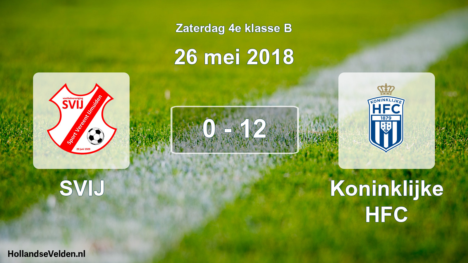 Total number of matches played: SVIJ - Koninklijke HFC 0 - 12 (26 May 2018)