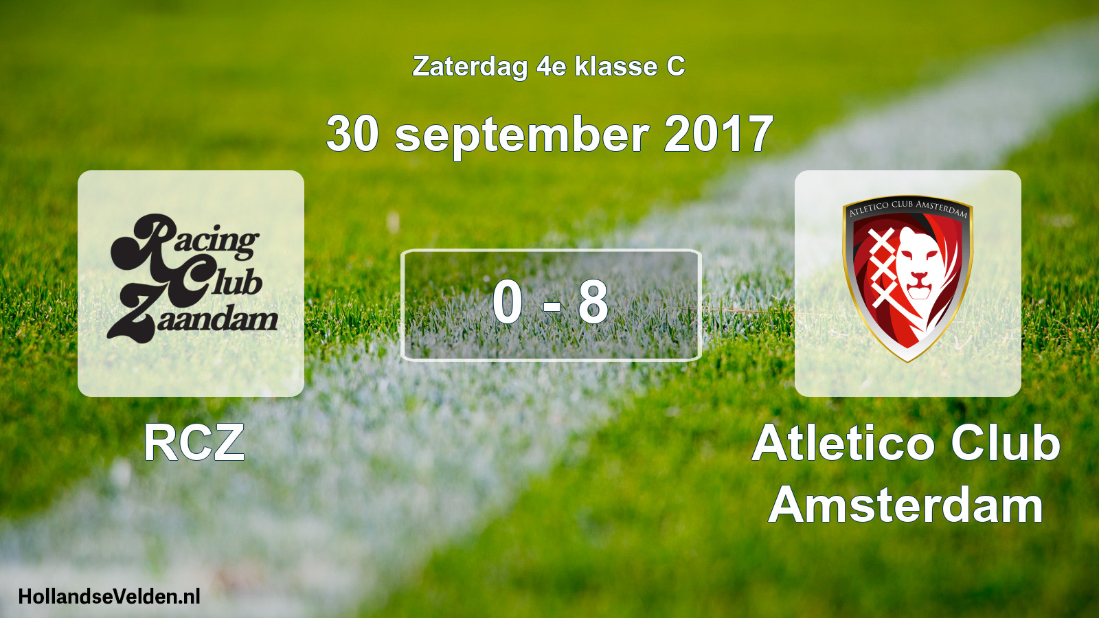 Total number of matches played: RCZ - Atletico Club Amsterdam 0 - 8 (30 September 2017)