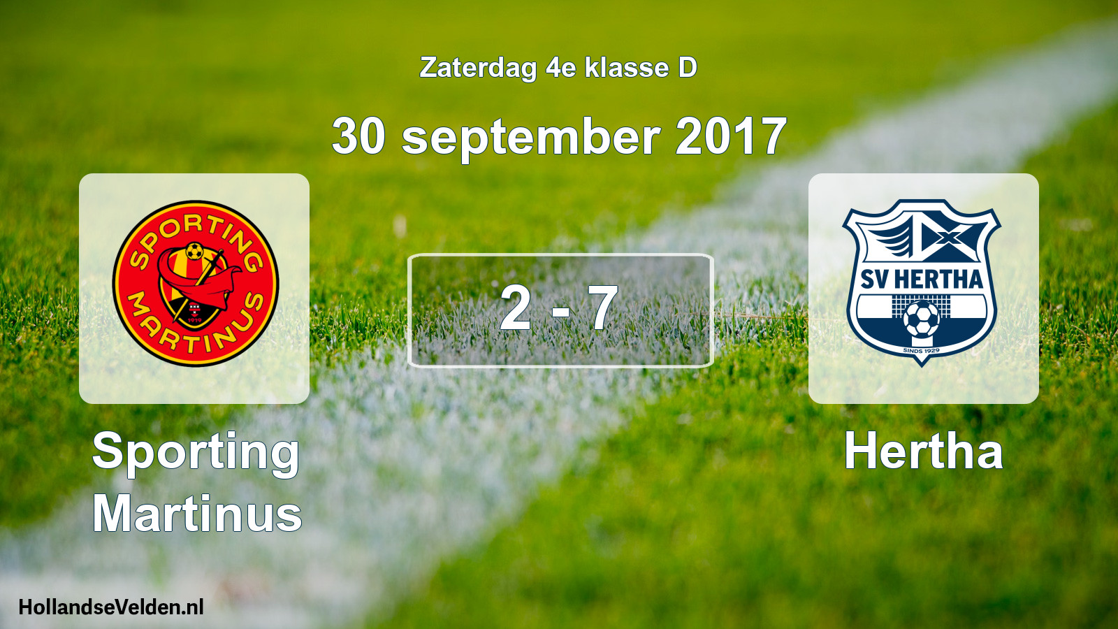 Total number of matches played: Sporting Martinus - Hertha 2 - 7 (30 September 2017)