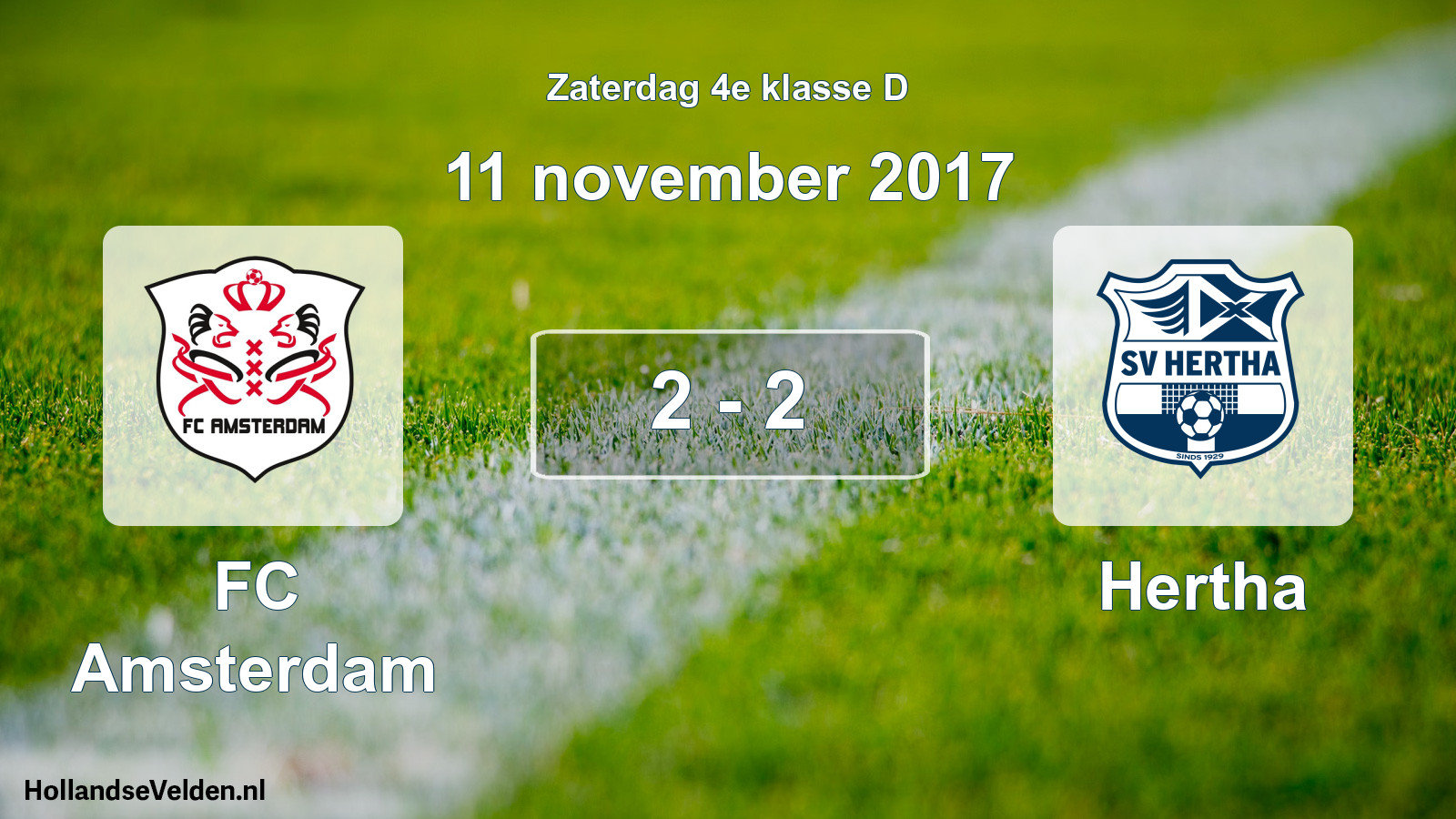 Total number of matches played: FC Amsterdam - Hertha 2 - 2 (11 November 2017)